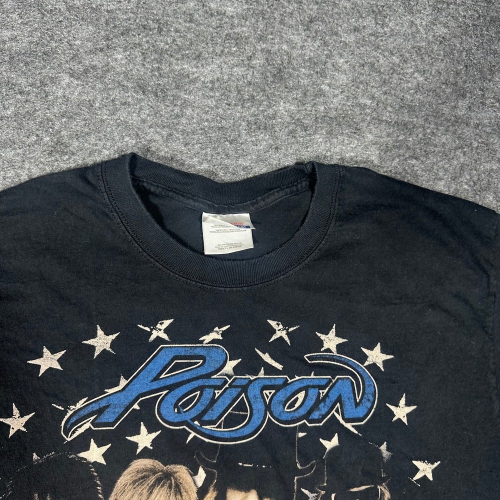 Poison Something To‎ Believe In Tour 2011 Band T Shirt Mens Large Black - Picture 12 of 16